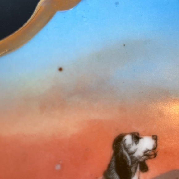 Antique Victoria Carlsbad Plate - Hunting Dogs  Made in Austria - Picture 8 of 13